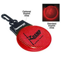Red Light Up Reflector w/ Clip & Red Led Light